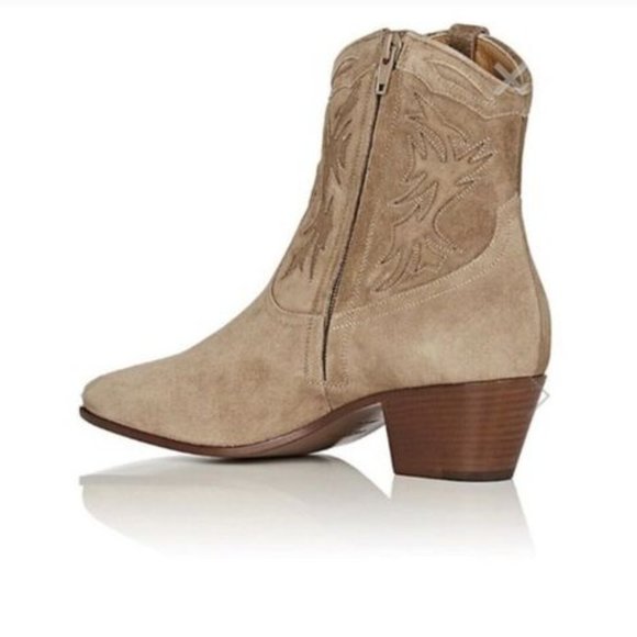 Saint Laurent YSL Rock Embroidered Womens Western Boots, in Tan size 40 - Picture 3 of 9